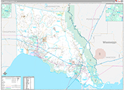 St. Tammany Wall Map Premium Style